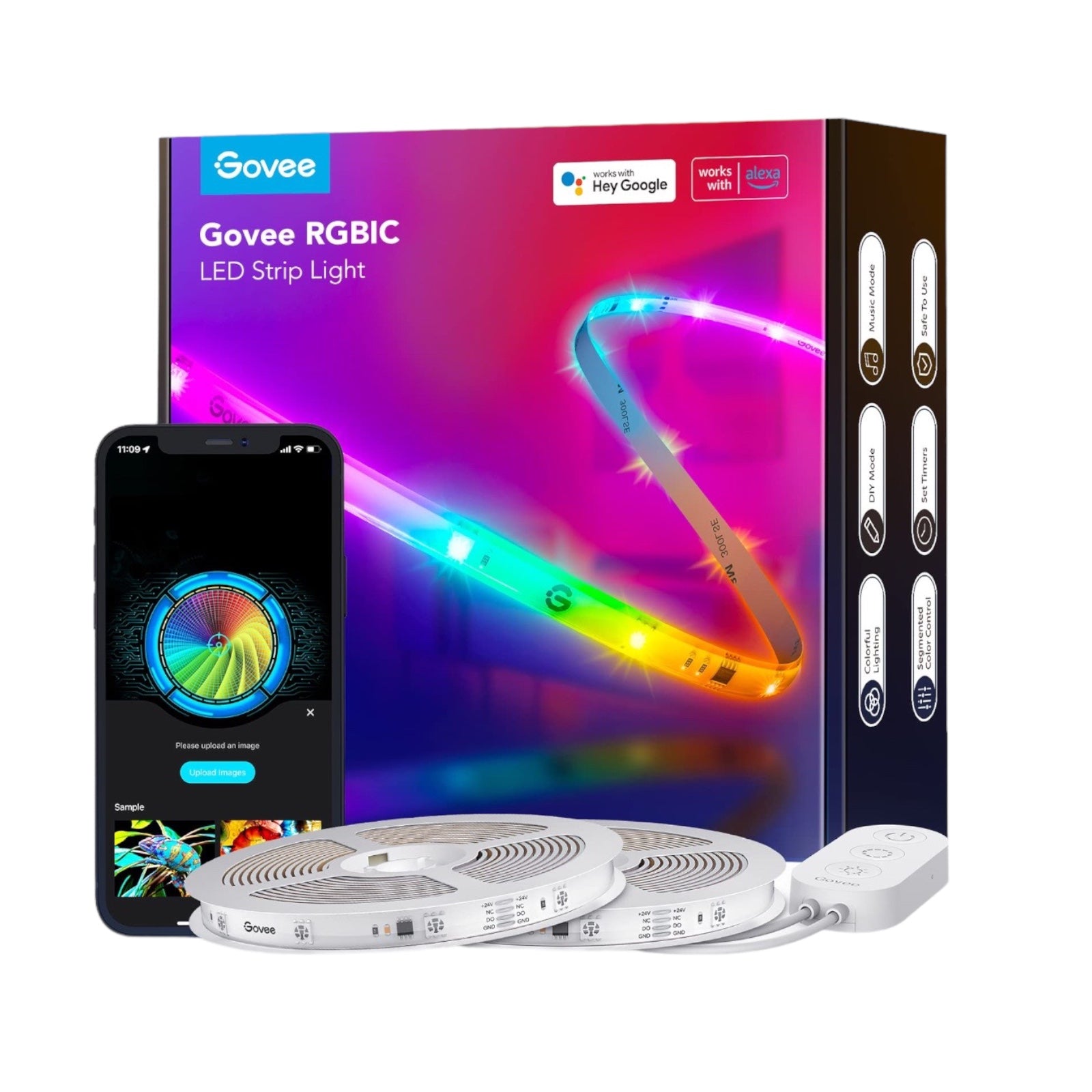 Govee RGBIC LED Strip Light with Protective Coating